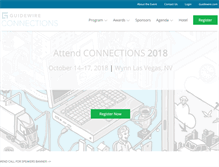 Tablet Screenshot of connections.guidewire.com
